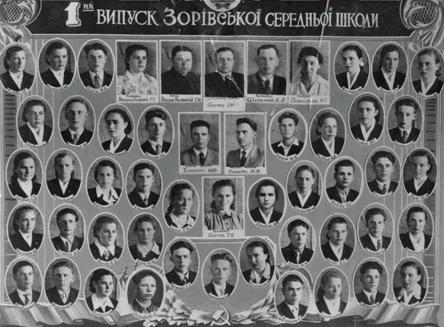 Перший випуск Зорівської СШ. 1960 рік